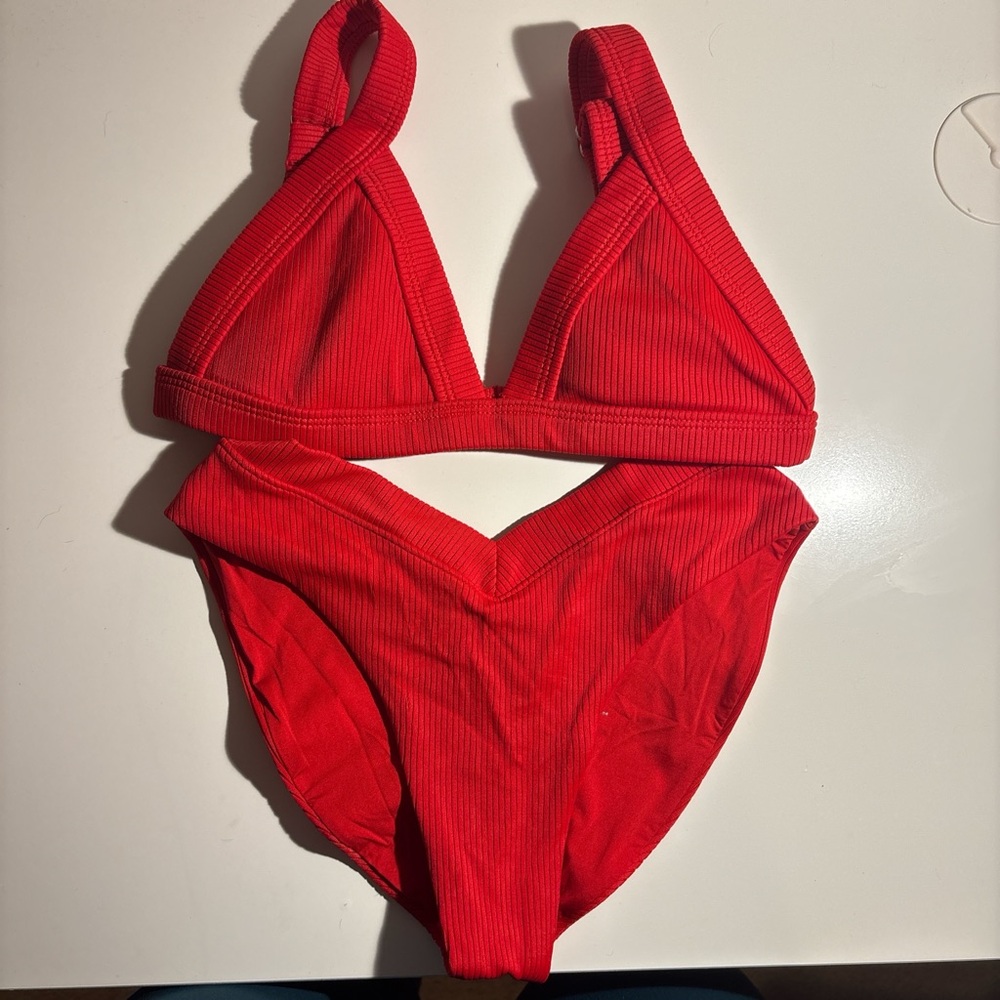 One One Red Two Piece